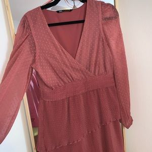 Zara pink long sleeve dress